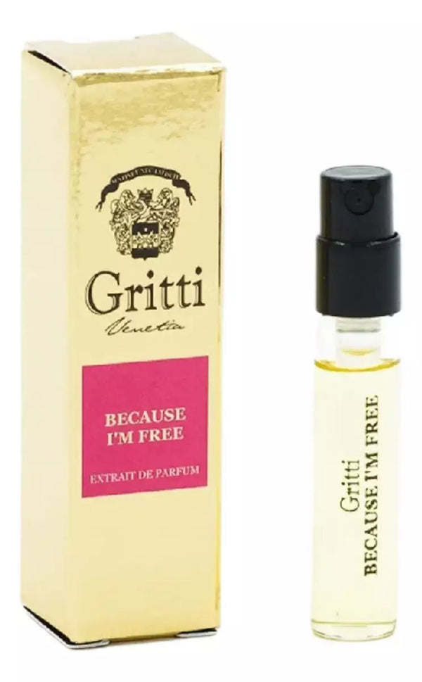 Gritti Because I'm Free officiellt parfymprov 2 ml 0,06 fl. oz.
