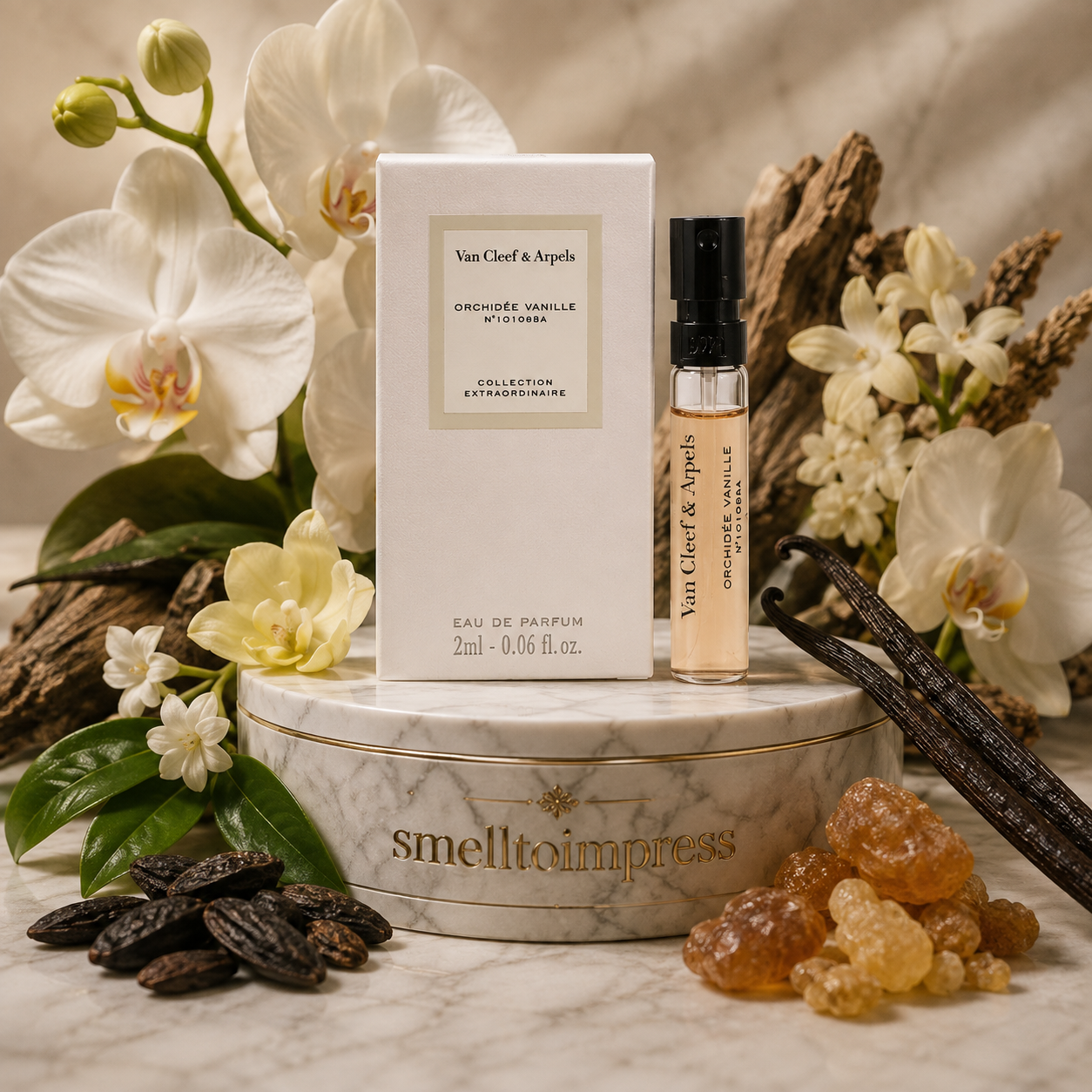 bild på Van Cleef & Arpels Orchidée Vanille officiellt parfymprov 2 ml 0,06 fl. oz doftprov