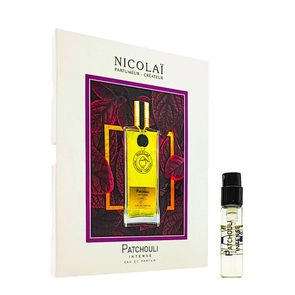 Officiella parfymprover av Nicolai Patchouli Intense doft 1,8 ml 0,07 oz.