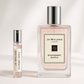 Jo Malone Raspberry Ripple 2ml parfymprov bredvid 100ml Jo Malone Raspberry Ripple parfymflaska