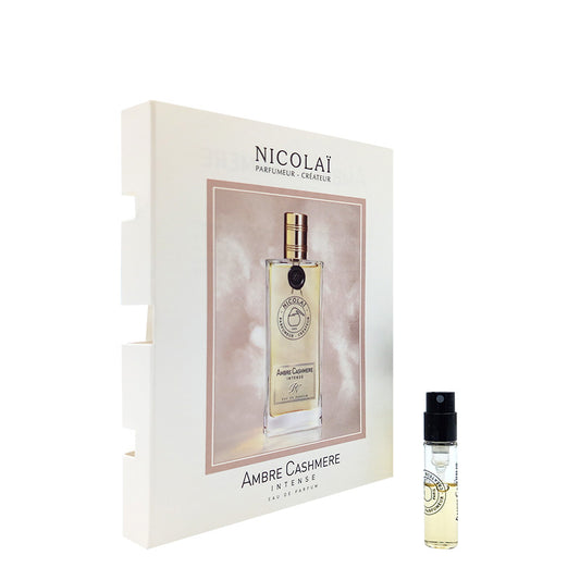 Officiella parfymprover av Nicolai Amber Cashmere Intense doft 1,8 ml 0,07 oz.