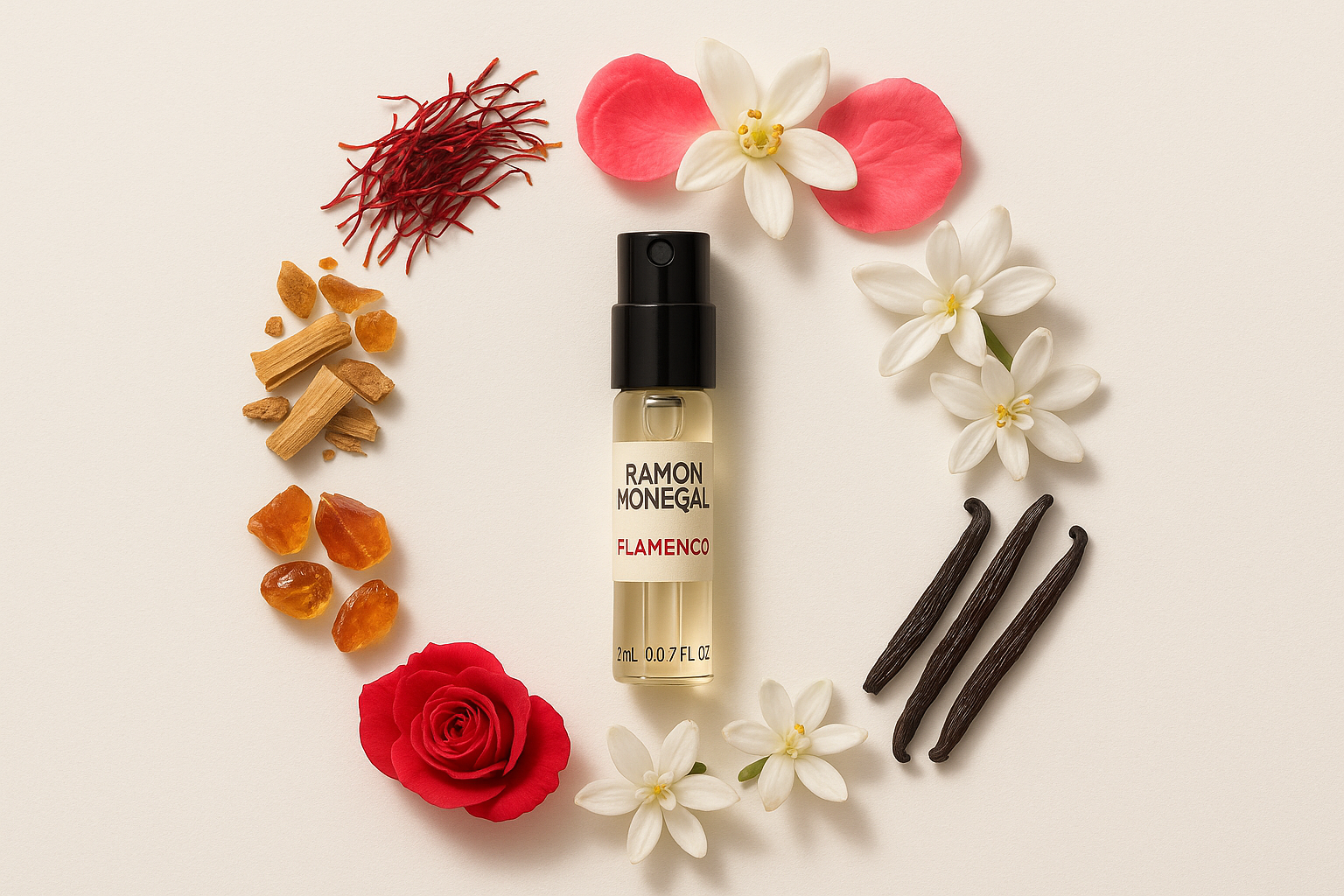 Ramon Monegal Flamenco officiellt parfymprov 2ml 0,06 fl.o.z. parfymtestare