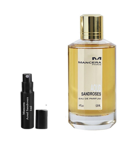 Mancera Aoud Sandroses 1ml 0,03 fl. uns. parfymprov, Mancera Aoud Sandroses 1ml 0,03 fl. uns. 液量オンス公式香水サンプル, Mancera Aoud Sandroses 1ml 0,03 fl. uns. парфюмна проба, Mancera Aoud Sandroses 1ml 0,03 fl. uns. échantillon de parfum, Mancera Aoud Sandros