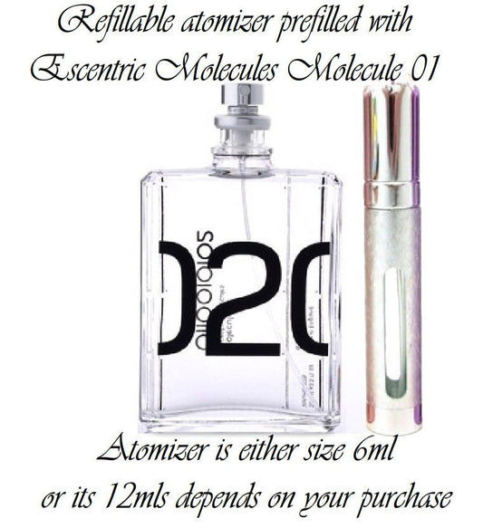 Escentric Molecules Molecule 02 atomizer perfume sample spray